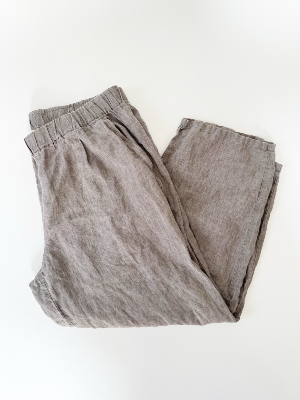 Eileen Fisher Organic Bio Linen Wide-Leg Pant | LARGE - Picture 4 of 10